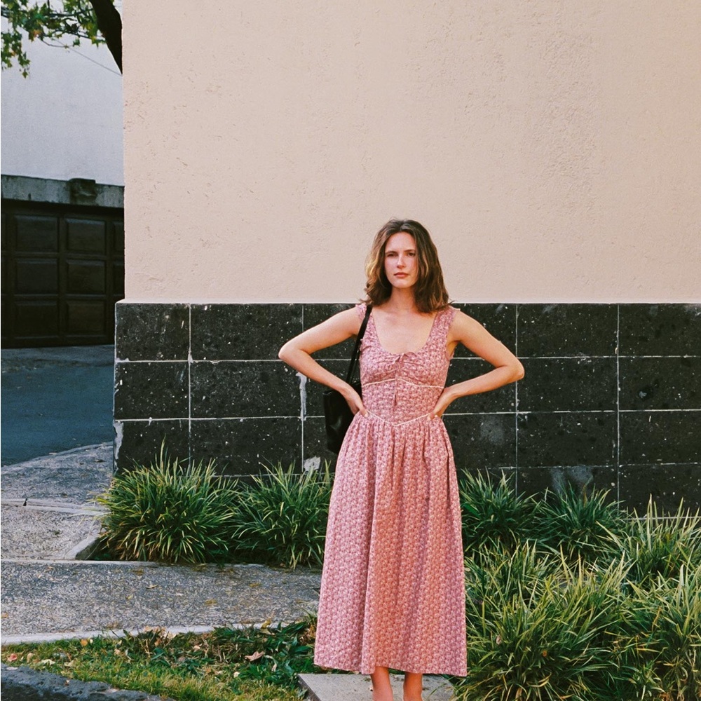 NWT Alessandra Dress - Mauve Pressed Petals size M